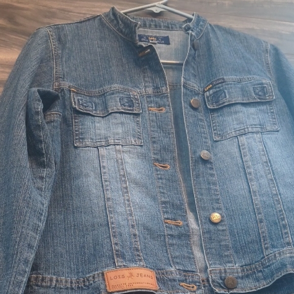 Vintage Lois Jeans Authentic Denim Jean Jacket - Womens Medium - Picture 6 of 12